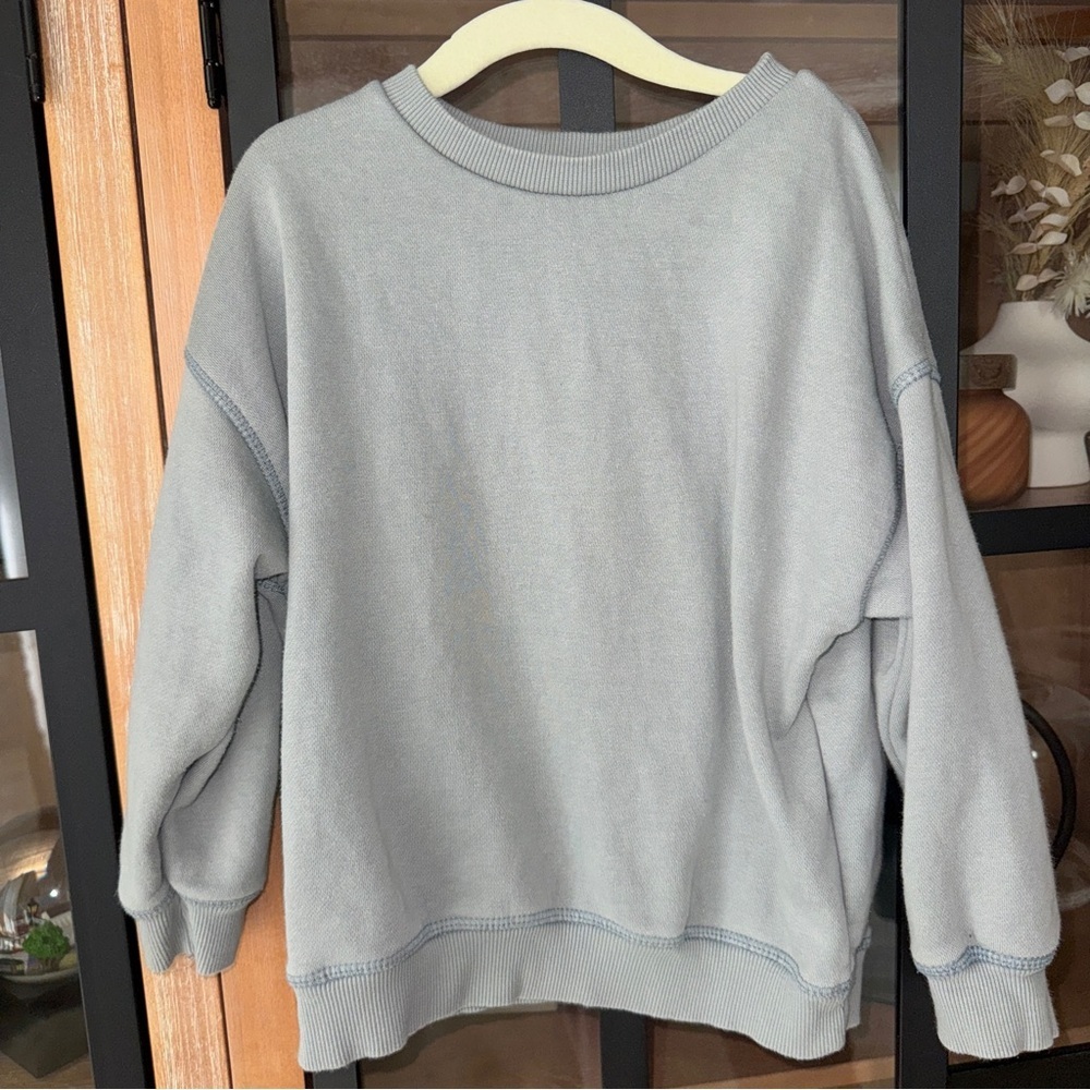 Zara Kids crewneck sweatshirt pullover toddler unisex neutral cotton sweater